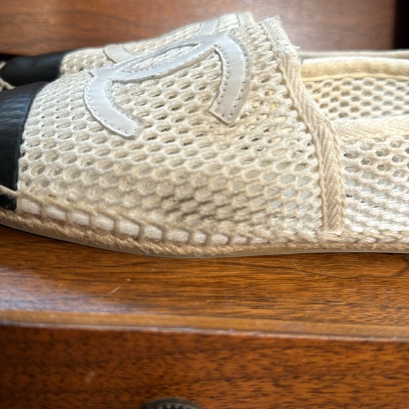 Chanel open weave and leather espadrille - Picture 7 of 11